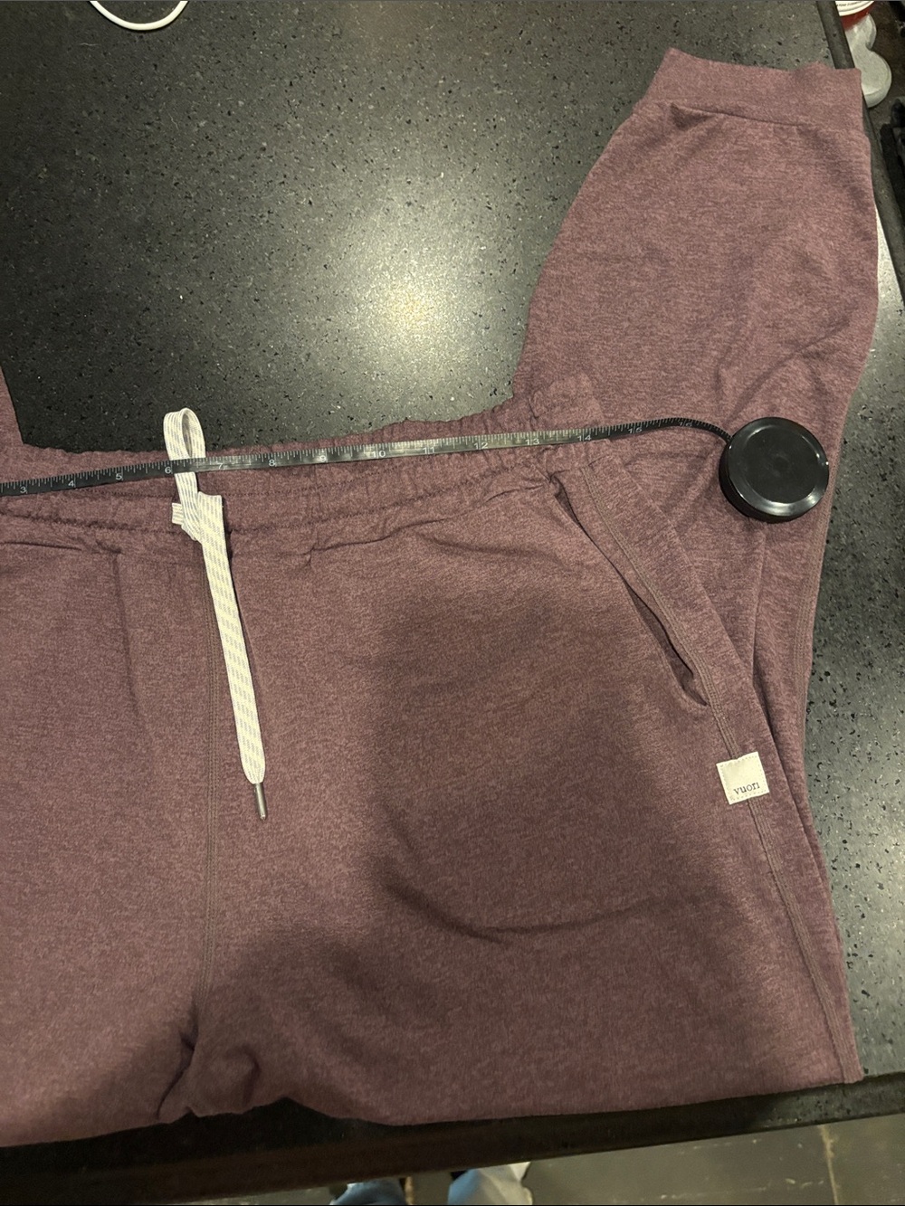 Vuori Kids Maroon Drawstring Joggers with White Tie